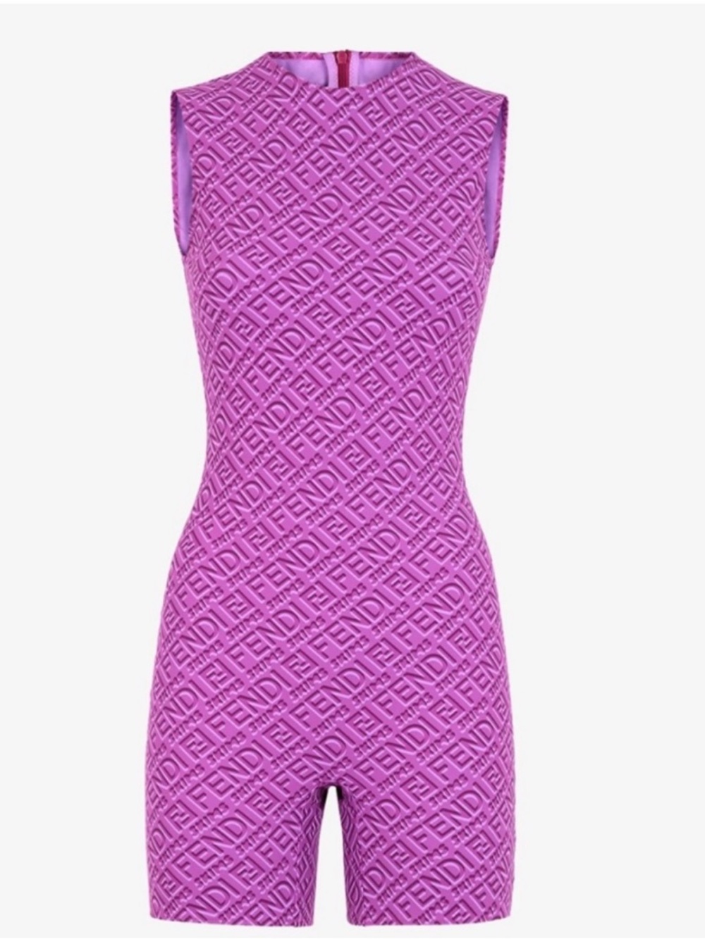 Fendi x Skims Violet Logo-Embossed Sleeveless Romper